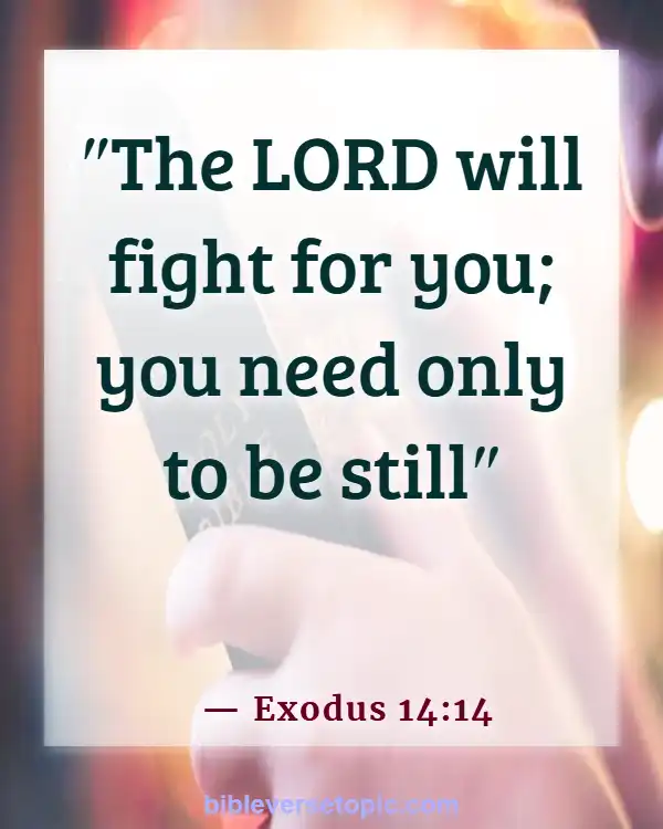 Bible Verses To Keep Evil Spirits Away (Exodus 14:14)