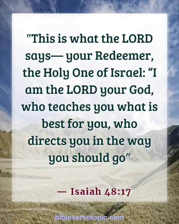 Bible Verses About Finding Your Purpose (Isaiah 48:17)
