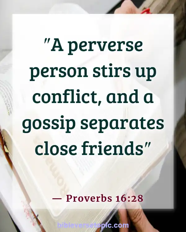 Bible Verses About Friendship And Trust (Proverbs 16:28)