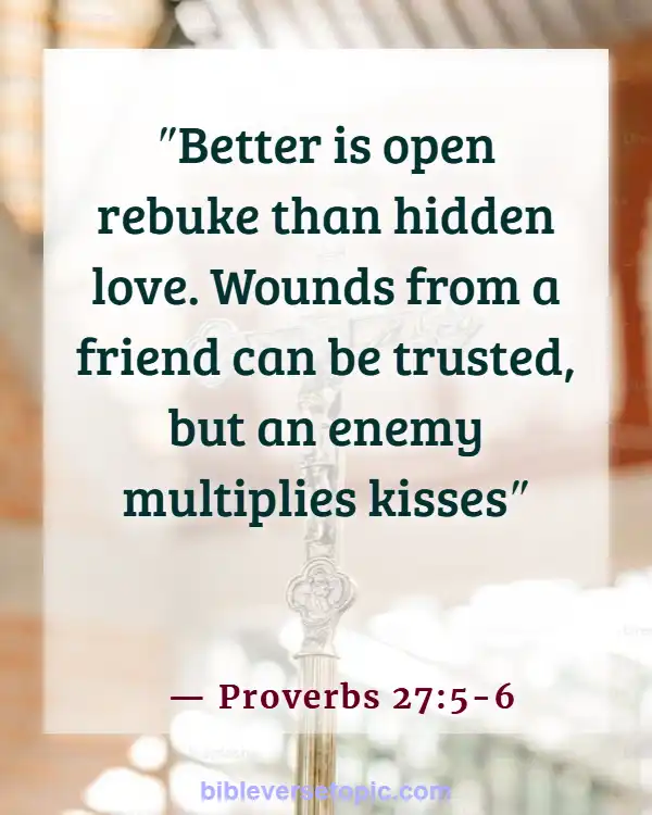 Bible Verses About Friendship And Trust (Proverbs 27:5-6)