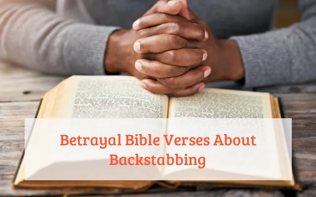 Betrayal Bible Verses About Backstabbing