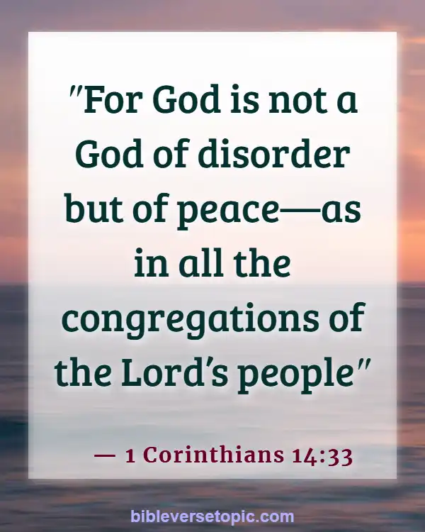 Bible Verses About Overthinking And Anxiety (1 Corinthians 14:33)