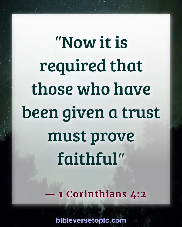Bible Verses About Saving Money (1 Corinthians 4:2)