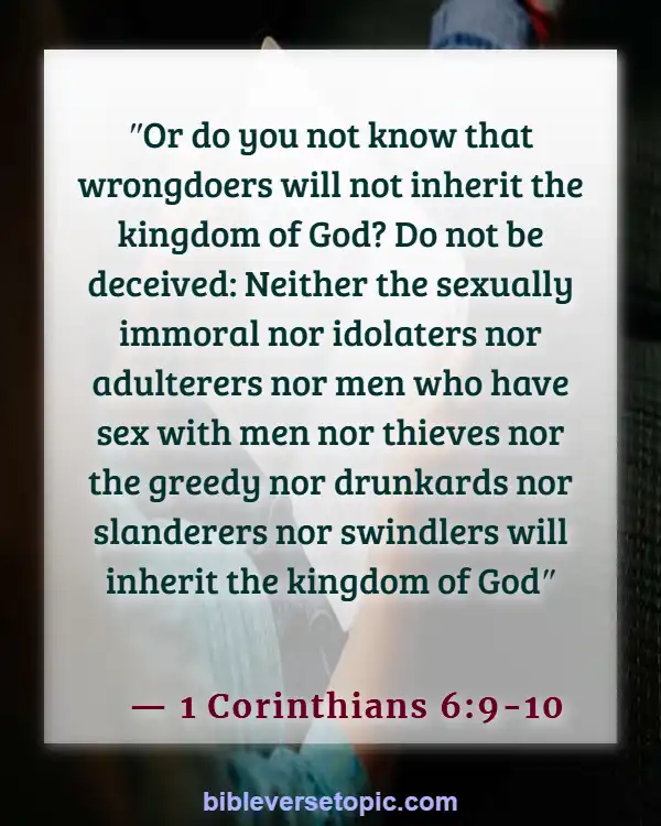 Bible Verses About Bad Behavior (1 Corinthians 6:9-10)