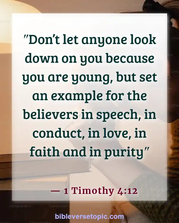 Bible Verses About Leading Others To God (1 Timothy 4:12)