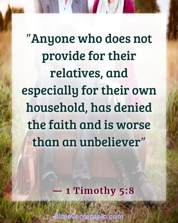 Bible Verses About Wife Submitting To Husband (1 Timothy 5:8)