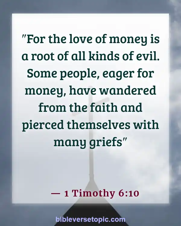 Bible Verses About Saving Money (1 Timothy 6:10)