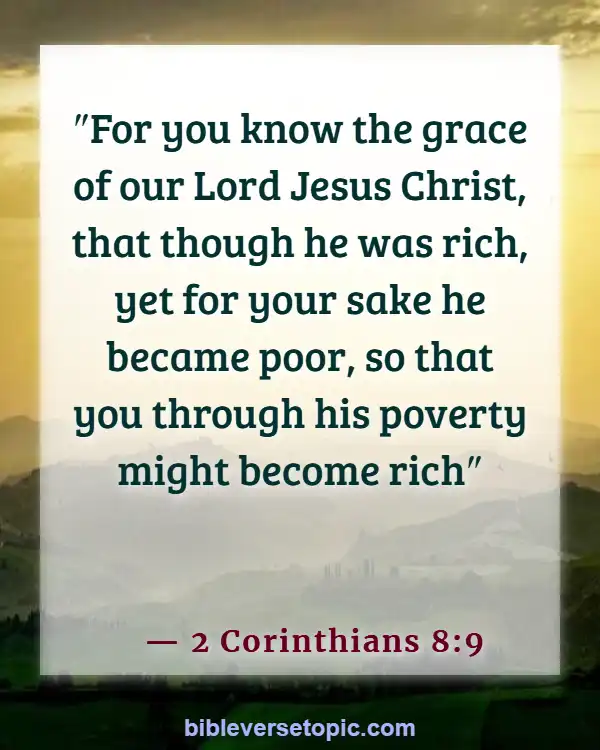 Bible Verses About Saving Money (2 Corinthians 8:9)