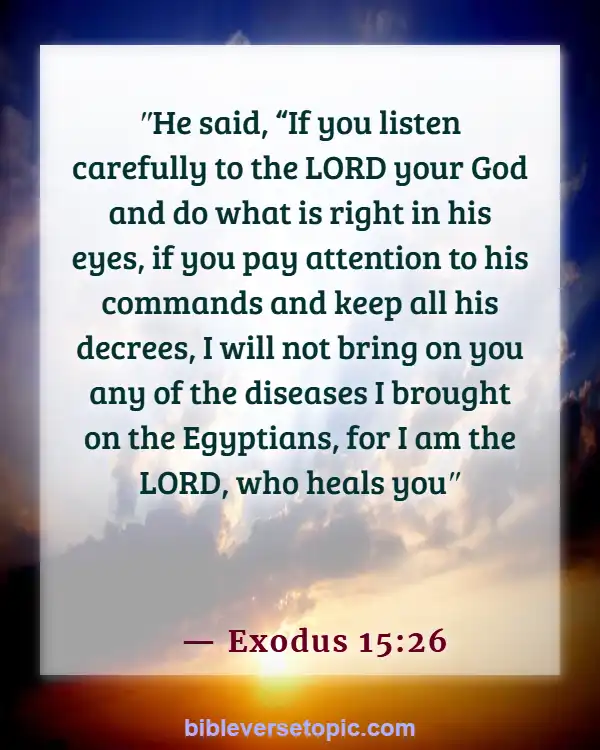 Bible Verses For Encouragement For The Sick (Exodus 15:26)