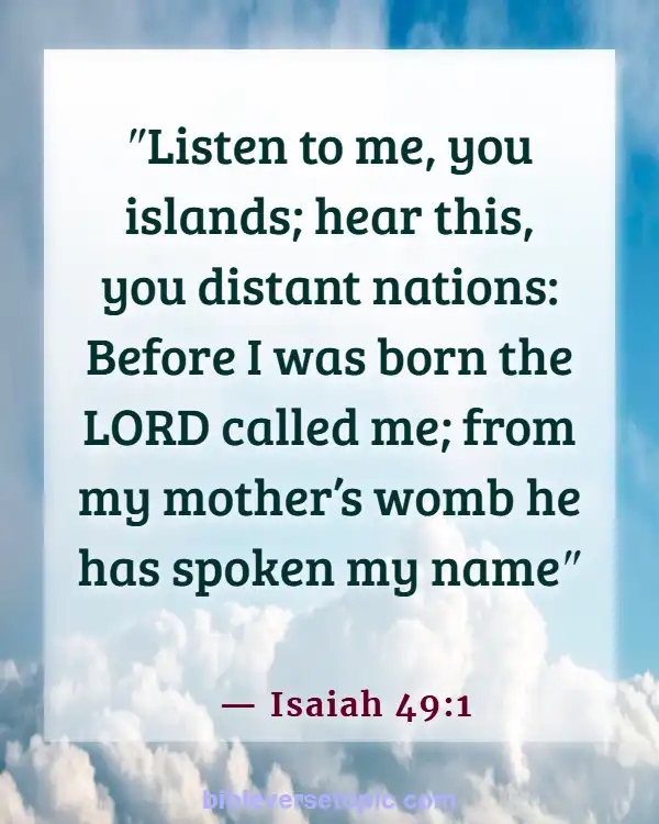 Bible Verses About Life Beginning At Conception (Isaiah 49:1)