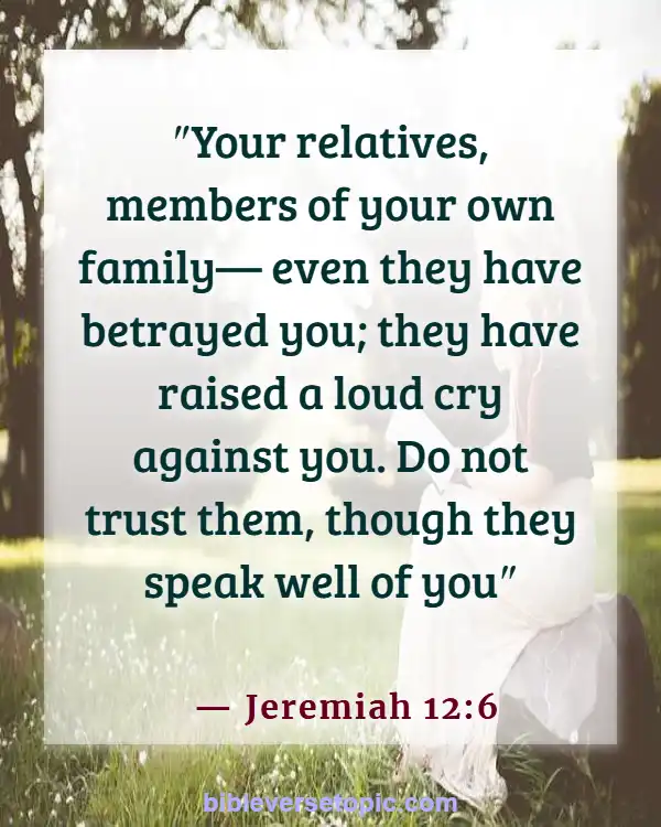 Betrayal Bible Verses About Backstabbing (Jeremiah 12:6)