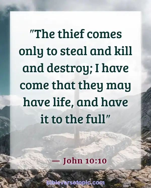 Bible Verses About The Devil Stealing Your Joy (John 10:10)