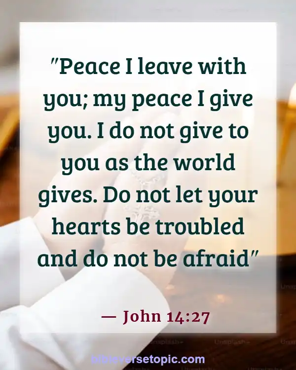 Bible Verses About Missing Someone You Love (John 14:27)