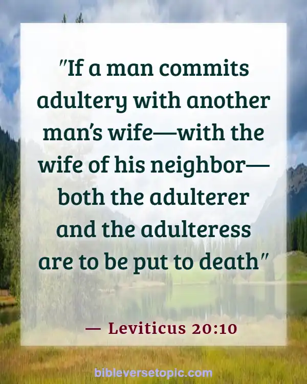 Consequences Of Sleeping With Another Man's Wife Bible Verse (Leviticus 20:10)