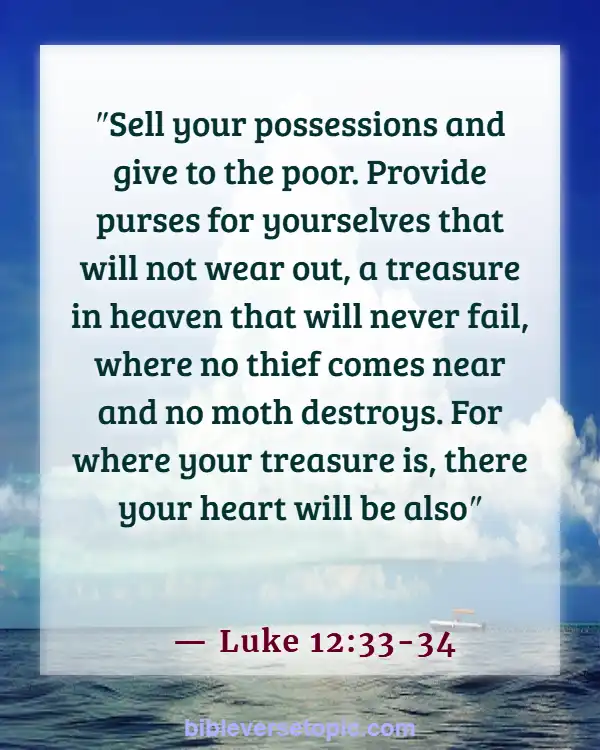Bible Verses About Saving Money (Luke 12:33-34)
