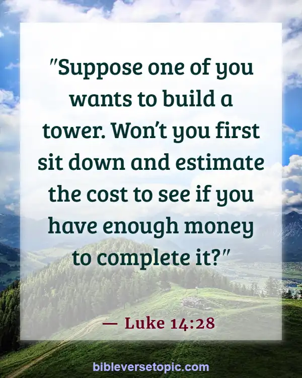 Bible Verses About Saving Money (Luke 14:28)