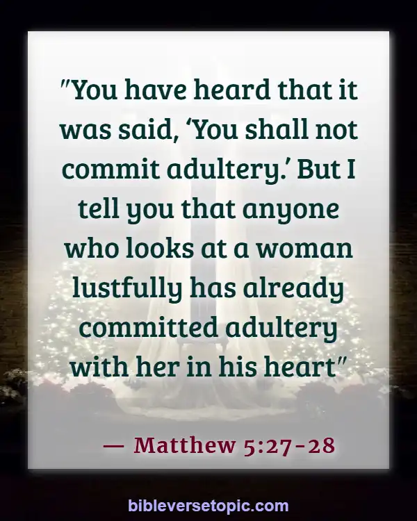Consequences Of Sleeping With Another Man's Wife Bible Verse (Matthew 5:27-28)