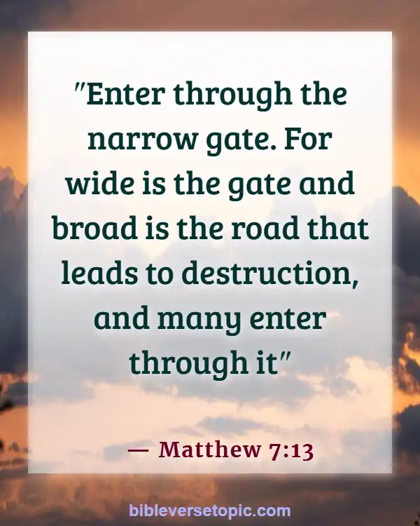 Bible Verses About The Wicked Being Punished (Matthew 7:13)