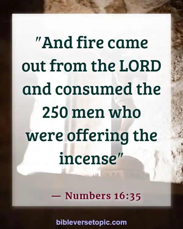 Bible Verses About Destruction Of The Earth By Fire (Numbers 16:35)