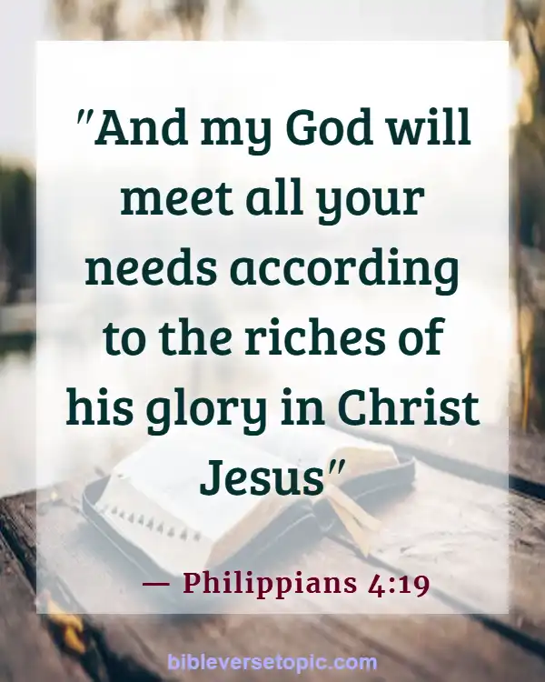 Bible Verses About Saving Money (Philippians 4:19)