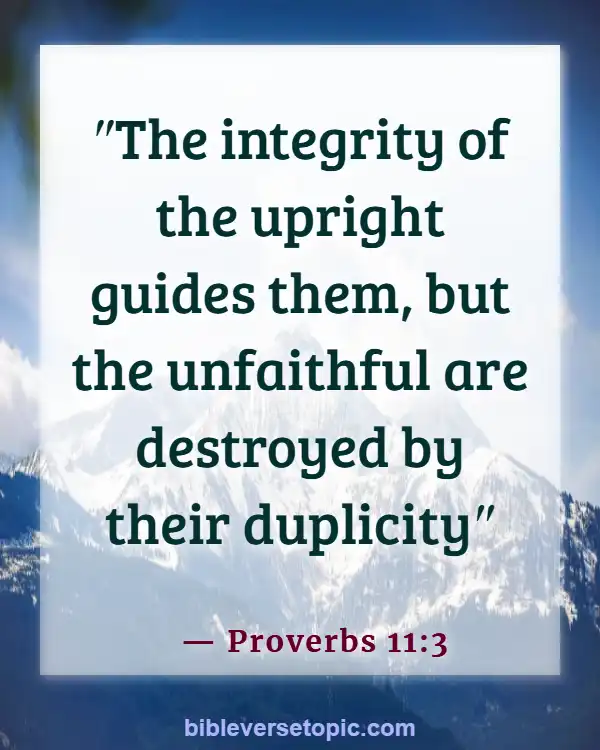 Betrayal Bible Verses About Backstabbing (Proverbs 11:3)