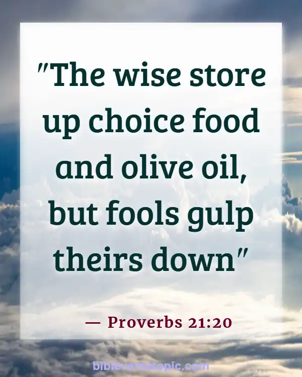 Bible Verses About Saving Money (Proverbs 21:20)