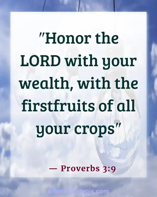 Bible Verses About Saving Money (Proverbs 3:9)