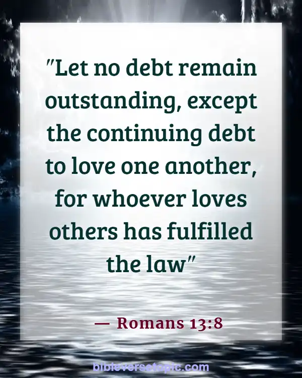 Bible Verses About Saving Money (Romans 13:8)