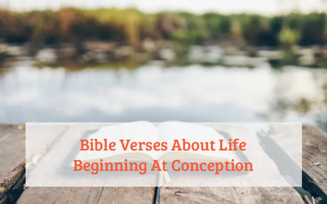 Bible Verses About Life Beginning At Conception